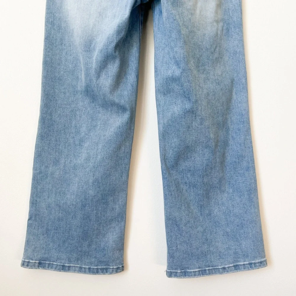 Boston Proper Cropped Denim‎ Jeans High Rise Wide Leg Light Wash Womens 4